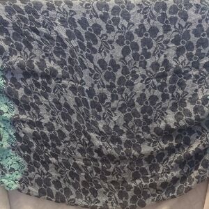 Floral Lace Loop Scarf with Green Accent GREAT FOR BUNDLE PIECE